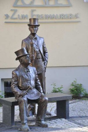 Quedlinburg - Freimaurerdenkmal : Freimaurerdenkmal in der Heiligegeiststraße, aufgenommen in Quedlinburg am 26. April 2014. Foto Uwe Gerig