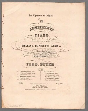 Le Brasseur de Preston d'Adam, Klavier; op. 33/10 - BSB Mus.Schott.Ha 5952