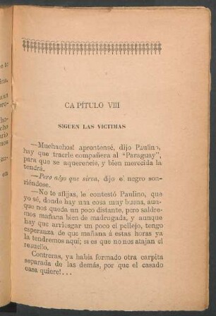 Capítulo VIII : Siguen las víctimas