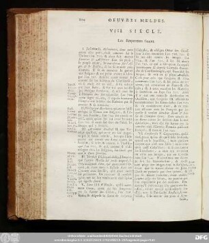 VIII. Siecle. Les Empererus furent.
