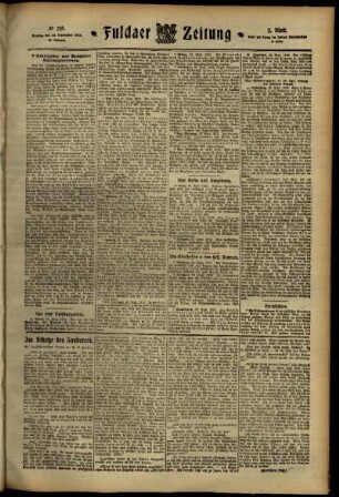 Zweite Ausgabe vom Montag, den 23. September 1912.