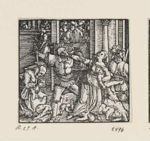 Kindermord in Bethlehem, aus: "Devotissime Meditationes de vita: beneficiis: et passione salvatoris Jesu christi cum gratiarum actione", Augsburg 1520