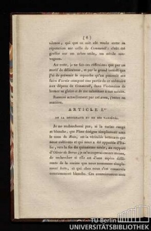 Art. Ier. De la betterave et de ses variétés
