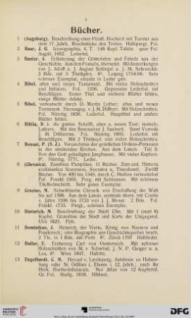Bücher (Nr. 1-69a)