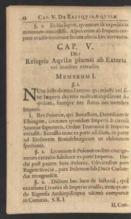 Cap. V. De Reliqvis Aqvilae plumis ab Exteris vel Statibus extractis.
