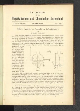 Einfache Apparate und Versuche zur Luftelektrizität.