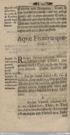 Aquae Fixativae quaedam.