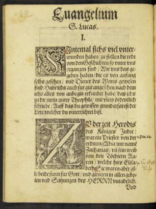 Evangelium S. Lucas.