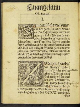Evangelium S. Lucas.