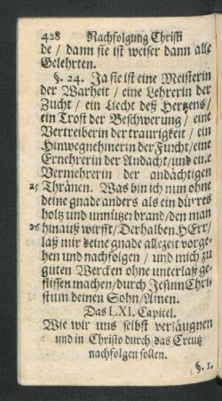 Das LXI. Capitel - Das LXIV. Capitel.