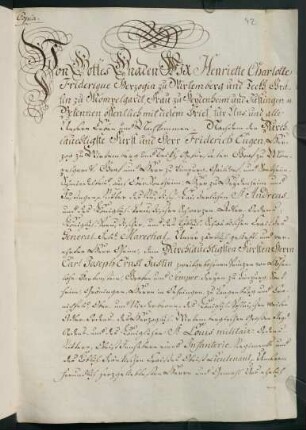 42r-44r, Henriette Charlotte Friederike Herzogin zu Württemberg und Teck... (1796)