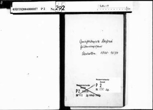 Zivilstandsregister der Juden der Gemeinde Herford mit den Orten Enger, Herford, Melbergen, Oeynhausen (Neusalzwerk), Spenge, Stift Berg, Wallenbrück (H 1848-1874) (Gemeinde: Herford)