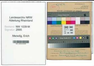 Entnazifizierung Erich Meredig , geb. 25.02.1907 (Bergmann)
