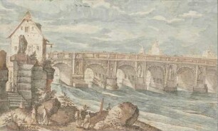 Der Pons Aemilius ("Ponte Rotto") in Rom