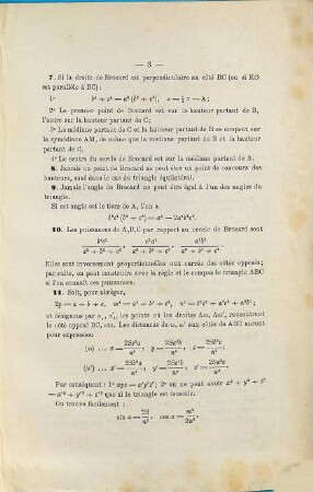 (Opuscules géométriques), [2]. Propriétés diverses du cercle et de la droite de Brocard