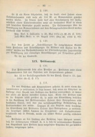 XIX. Petitionsrecht