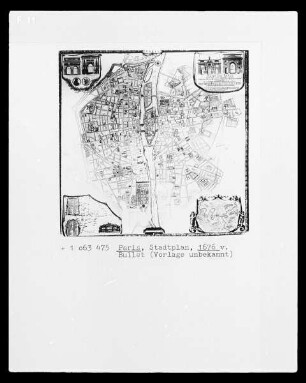 Paris, Stadtplan 1676