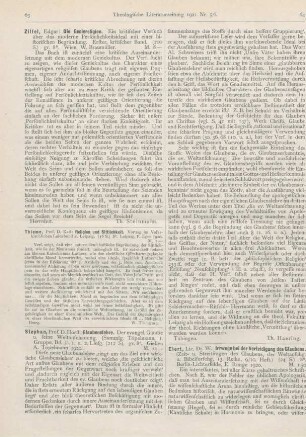 63-64 [Rezension] Stephan, Horst, Glaubenslehre