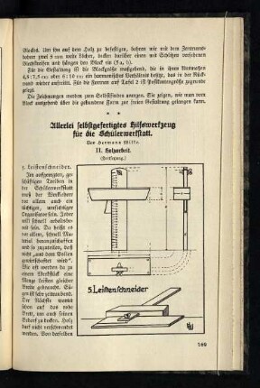 Allerlei selbsgefertigtes Hilfswerkzeug für die Schülerwerkstatt : II. Holzarbeit ; (Fortsetzung)
