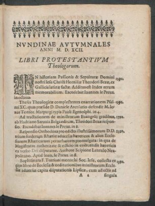 Libri Protestantium Theologorum.