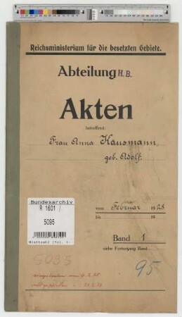Kausmann, Anna, geb. 20.12.1888, Reinemachefrau