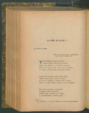 La copa de David : La tela de araña [y] Oratio pauperis [y] La hora del angel