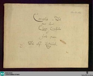 Concertos. Arr - Don Mus.Ms. 1096 : cemb; E|b; PosK V:2