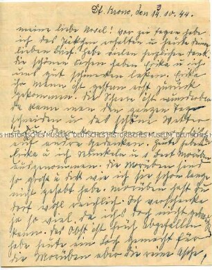 Brief einer Mutter aus Deutsch Krone an ihre Tochter in Celle