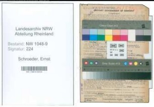 Entnazifizierung Ernst Schroeder , geb. 10.04.1896 (Architekt)