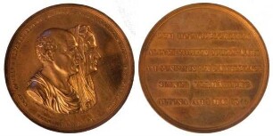 Medaille zur Feier der goldenen Hochzeit des Grafen Blücher und seiner Frau Marie