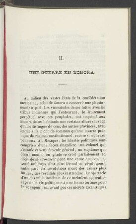 II. Une Guerre en Sonora.