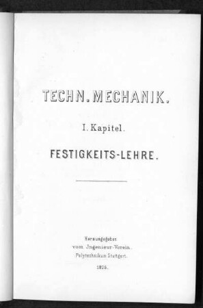 Festigkeits-Lehre