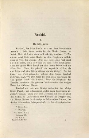 Messianische Prophezieen, 2,2. Die messianischen Prophezieen des Ezechiel