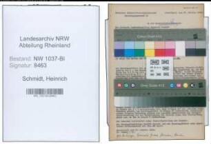 Entnazifizierung Heinrich Schmidt , geb. 10.11.1907 (Landesinspektor)