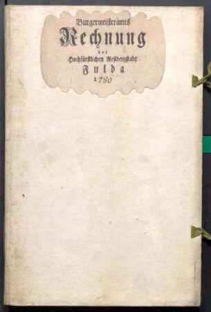 IX A 1 - Alte Stadtrechnungen (1786 - 1787)