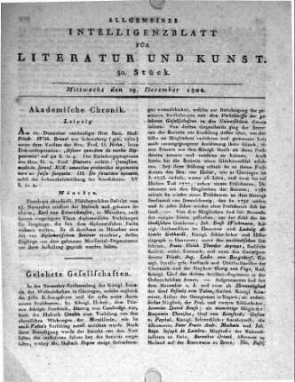 Gelehrte Gesellschaften.