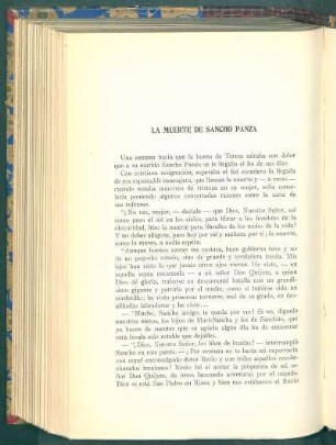 La muerte de Sancho Panza