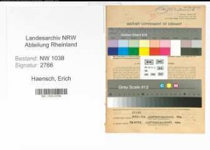Entnazifizierung Erich Haensch , geb. 31.12.1905 (Angestellter)