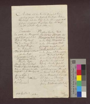 Protokoll über die Grenzberichtigung zwischen Weisweil und dem Stadt Endinger Ort Wyhl am Kaiserstuhl.