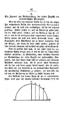 Ein Apparat zur Versinnlichung der ersten Begriffe der mathematischen Geographie