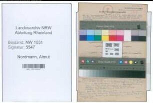 Entnazifizierung Almut Nordmann , geb. 03.06.1916 ()
