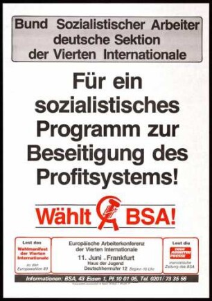 BSA, Europawahl 1989