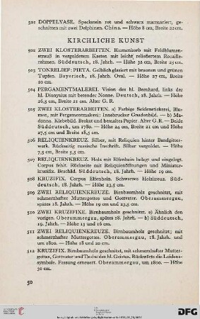 Kirchliche Kunst (Nr. 502-519)