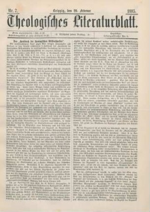 65-67 Das "Handbuch der theologischen Wissenschaften"
