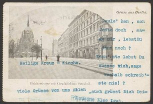 Ansichtskarte "Blücherstrasse mit Geschäftshaus Steusloff" [2/2]