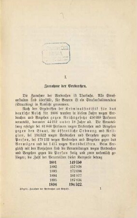Zunahme der Verbrechen und Abhilfe : ein Beitrag zur Lösung der sozialen Frage