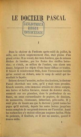 Les Rougon-Macquart : histoire naturelle et sociale d'une famille sous le Second Empire, 20. Le docteur Pascal
