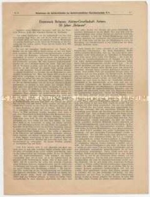 Eisenwerk Brünner, Aktien-Gesellschaft Artern. 50 Jahre "Brünner".