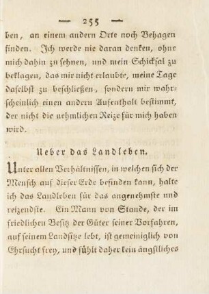 Ueber das Landleben.