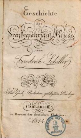 Geschichte des dreyßigjährigen Kriegs, 2